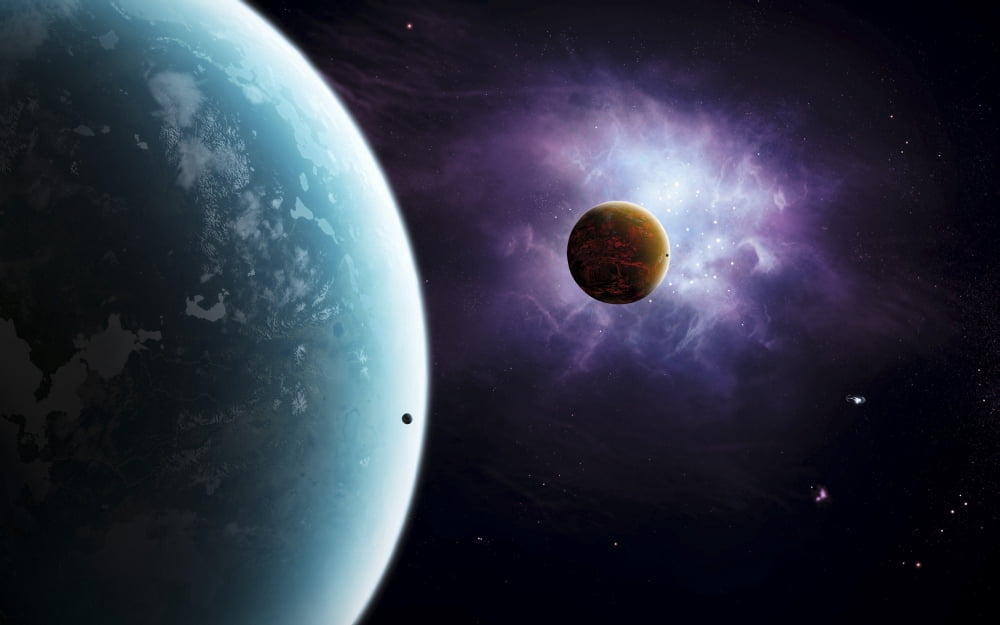 Two planets born from the same star yet they couldnt be more different Canvas Art - Brian ChristensenStocktrek Images (18 x 12)