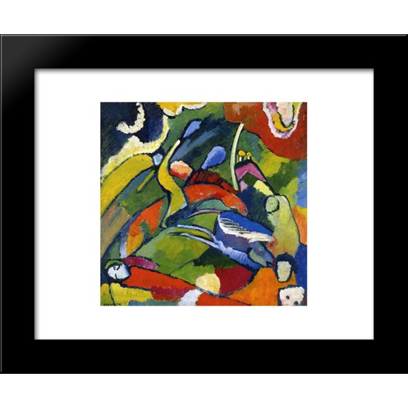 Two riders and reclining figure 20x24 Framed Art Print by Wassily Kandinsky