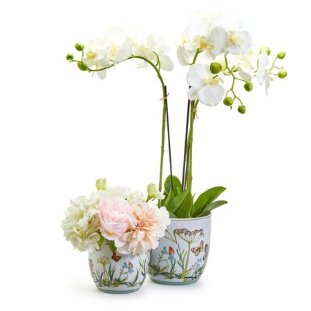 Two's Company Butterfly Garden Set Of 2 Cachepots / Planters