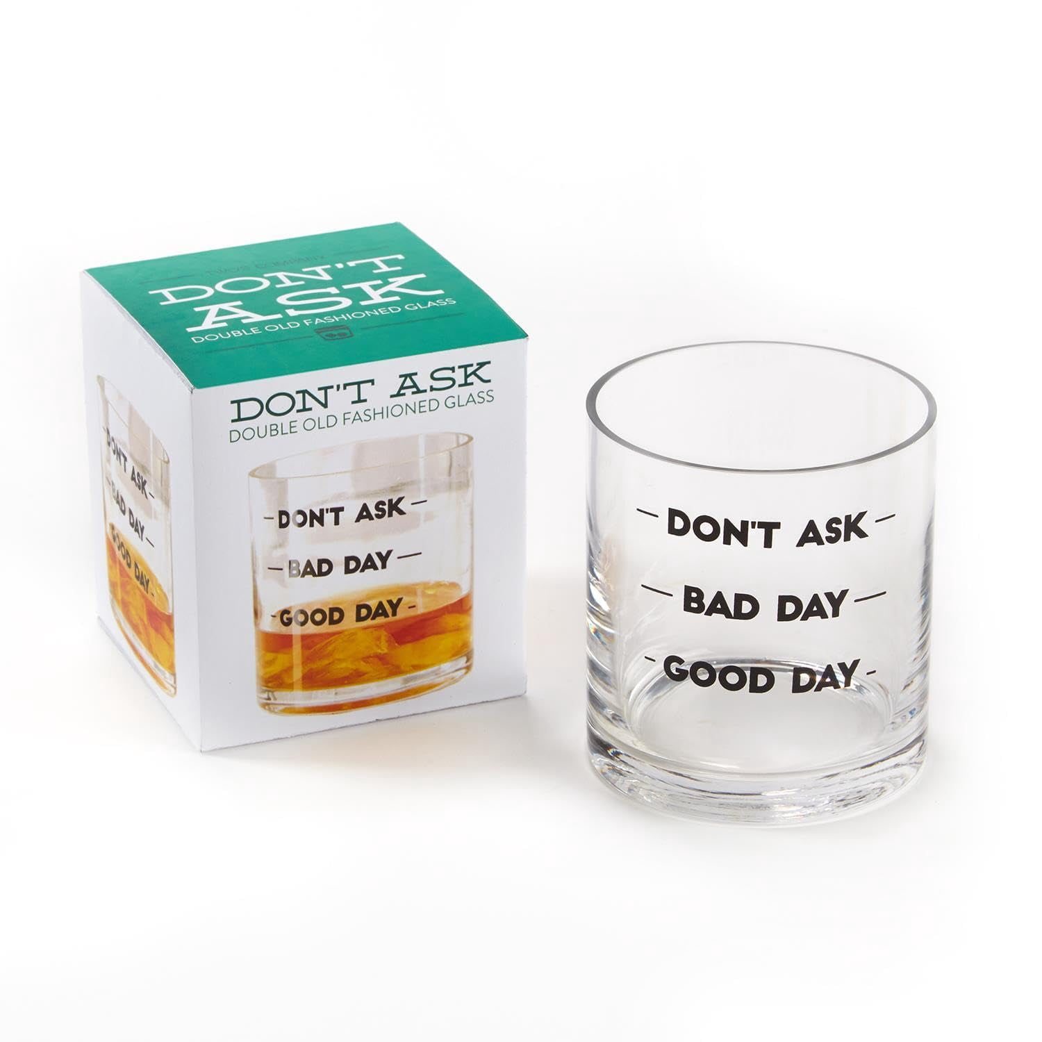 Two's Company Don't Ask Old Fashion Glass - Thumbnail 5