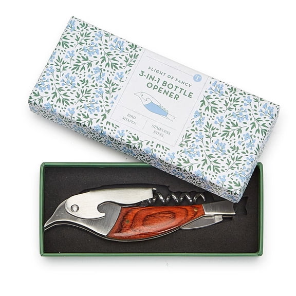 Two's Company Flight Of Fancy 3-In-1 Bottle Opener In Gift Box