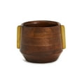 thumbnail image 1 of Two's Company Milo Mango Wood Bowl W/Brass Accent (Food Safe) - Mango Wood/Brass, 1 of 2