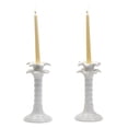 thumbnail image 1 of Two's Company Palm Leaf Set of 2 Taper Candlestick Holders - Ceramic, 1 of 3