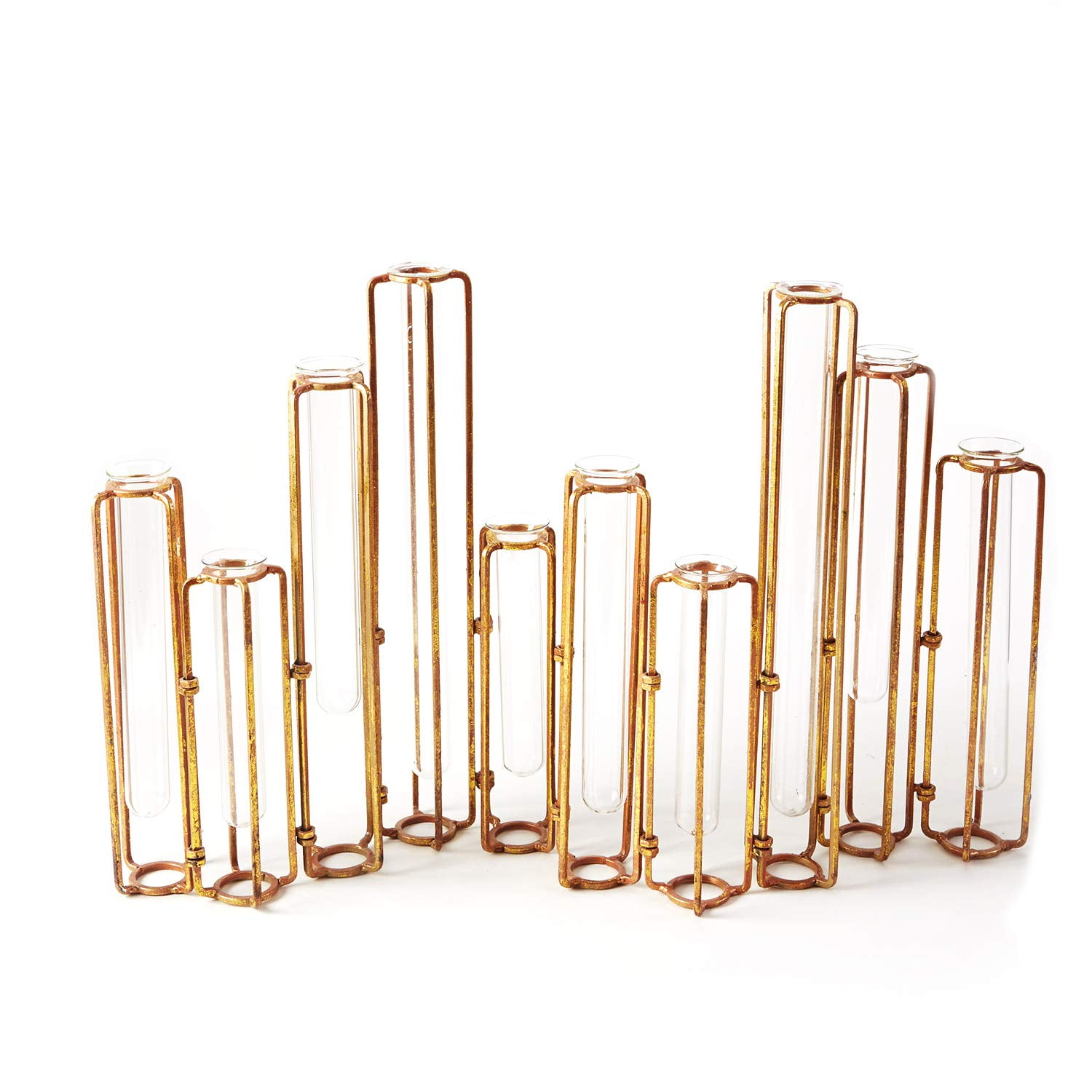 Art Deco Glass Bouquet Table Vase Set, 24"L - Home & Wedding Decor