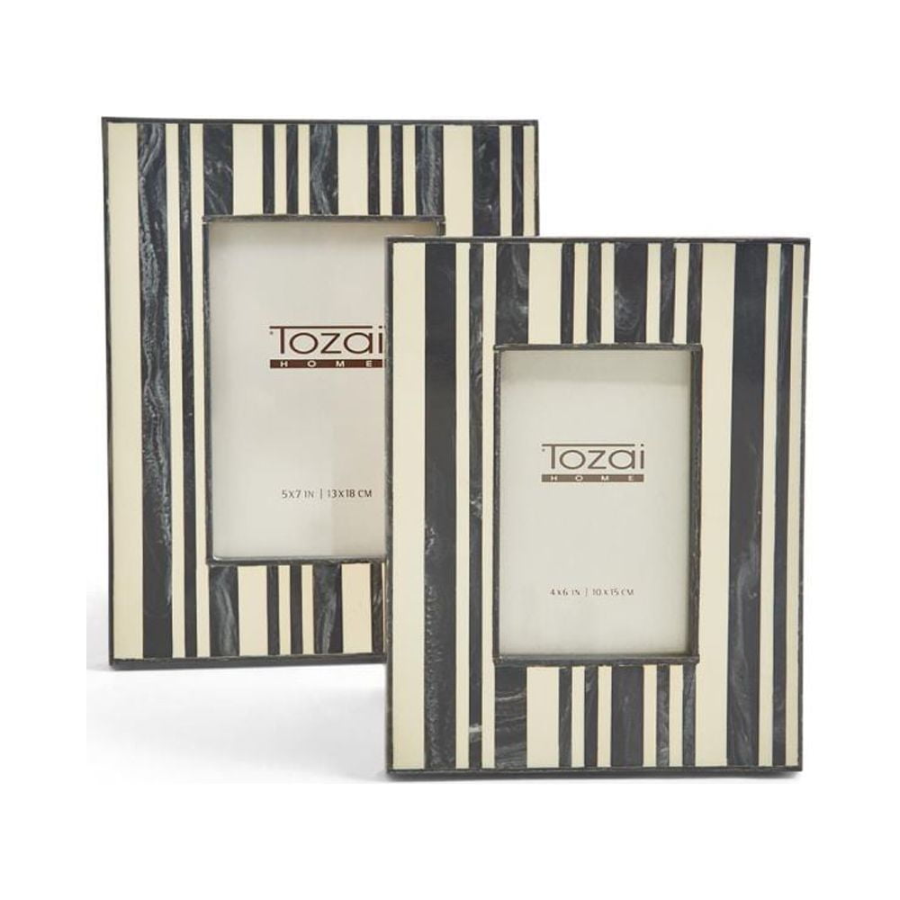 Two's Company Wicker Weave Photo Frame Set Of 2 - 4x6 & 5x7 Inch Rattan Picture Frames - View #7