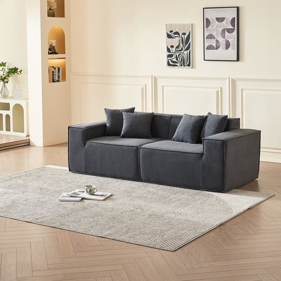 Two - seat Sofa, Corduroy Material | Space - saving, Cozy for Relaxing | Small Home Decor