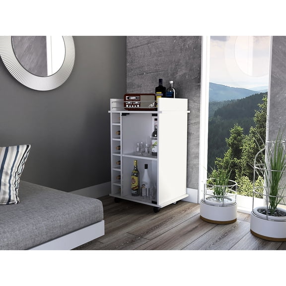 Two-shelf Design - Six Wine Racks and Cubbies for Storage - Home Party Entertaining - Effortless Guest Entertainment