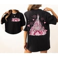 thumbnail image 1 of Two sided Disney Princess Christmas Shirt, Disneyland Castle Princess Girl Trip Shirt, Disney Christmas Princess Tee,Black Color,Size XL, 1 of 2