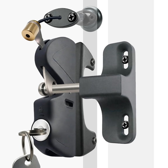 Two-sided Lockable Gate Latch with Pull Cable for Metal Wood Vinyl Fences