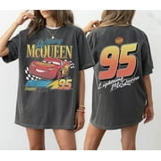 MIRACLESPIRIT Two sided Vintage Lightning Mcqueen T-Shirt, Disney Cars shirt, Cars Family Vacation Shirt, Piston Cup shirt, Cars land shirt