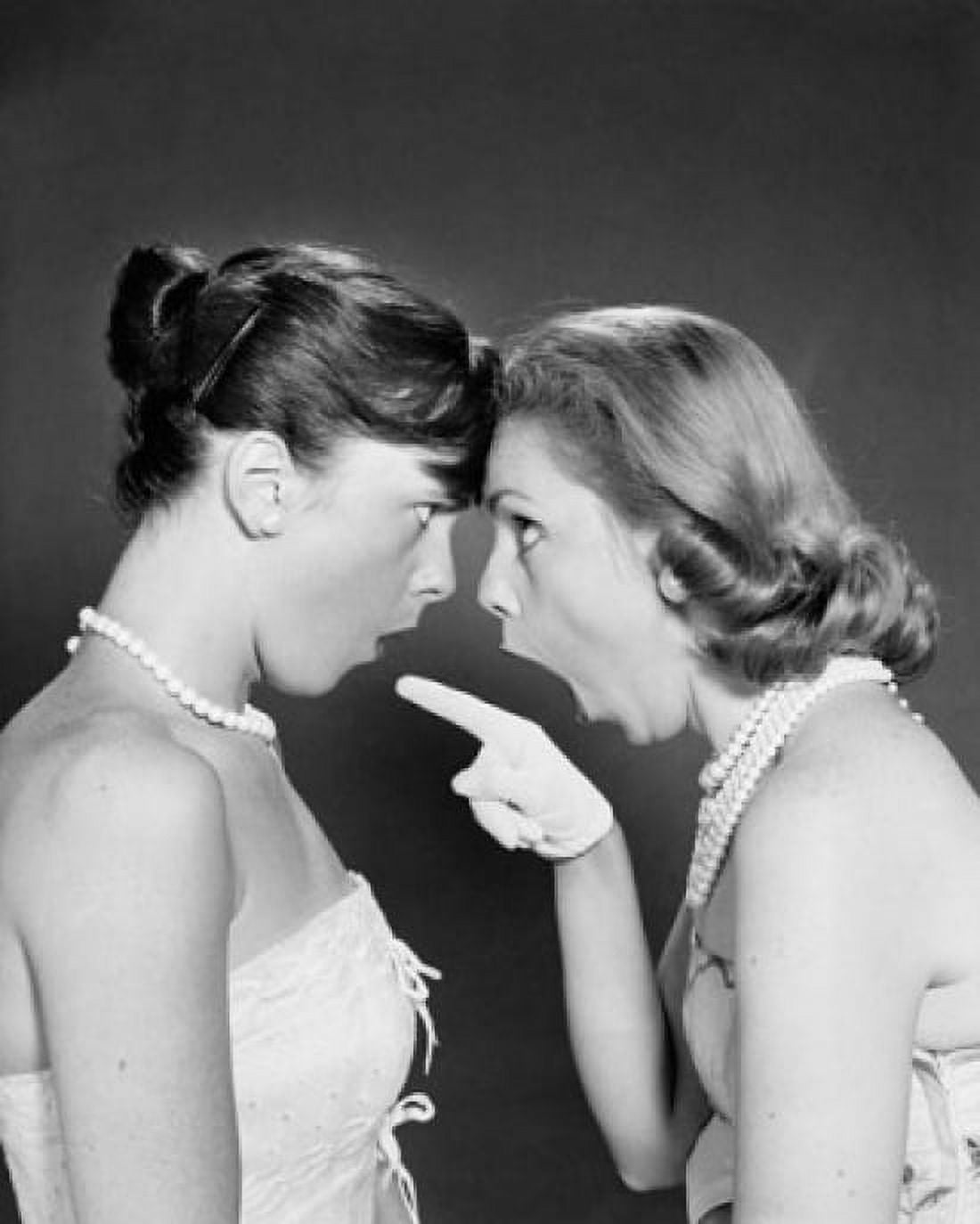 Two teenage girls fighting Canvas Art - (24 x 36)
