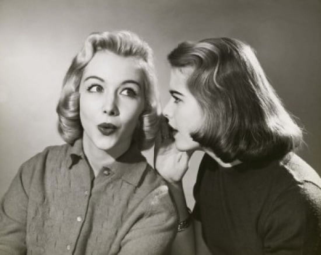 Two teenage girls gossiping Canvas Art - (18 x 24)