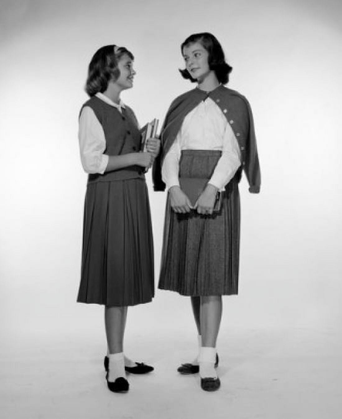Two teenage schoolgirls Canvas Art - (18 x 24)