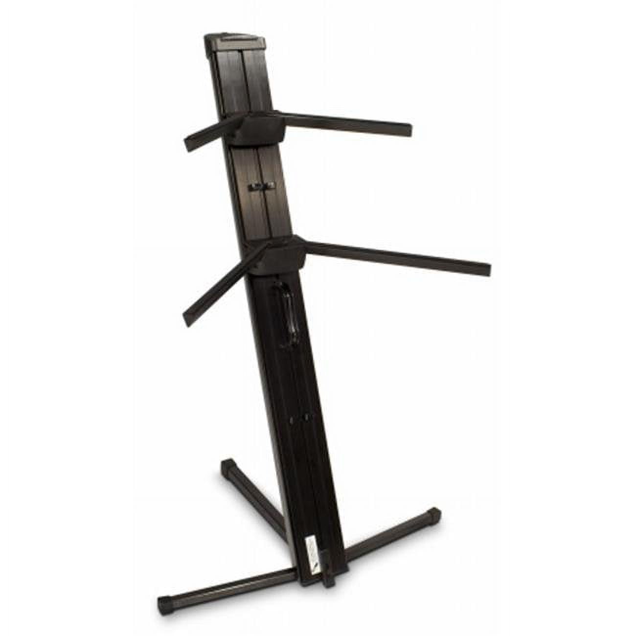 Two-tier Portable Column Keyboard Stand - Black