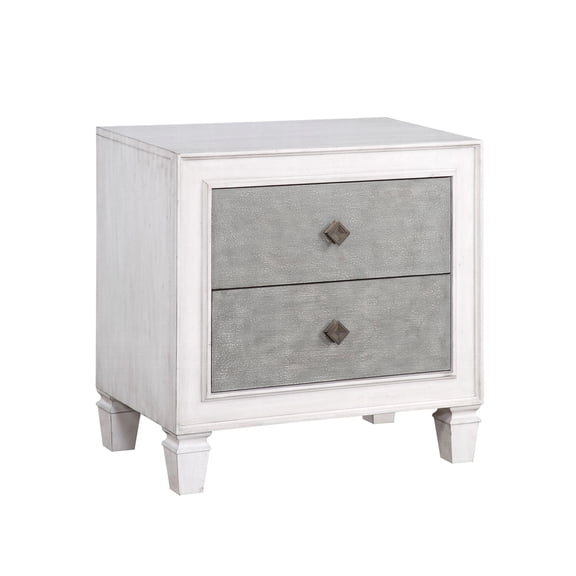 Two-tone Bedroom Nightstand | Offers Full Extension Drawer Glide | Made of Plywood and MDF | Organizes Bedroom Items