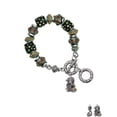 thumbnail image 1 of Two-tone Dragon with Crystals Fall Crystal Bead Charm Bracelet, 1 of 1