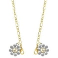 thumbnail image 1 of Two-tone Large Daisy with Peace Sign Goldtone Face Mask Necklace, 1 of 2