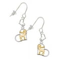 thumbnail image 1 of Two-tone Moose in Heart - Heart French Earrings, 1 of 1