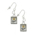thumbnail image 1 of Two-tone Shadow Box ''Peace'' with Peace Sign Heart French Earrings, 1 of 1