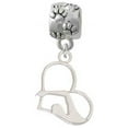 thumbnail image 1 of Two-tone Swimmer in Heart - Paw Print Charm Bead, 1 of 1
