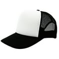 thumbnail image 1 of Two tone contrast poly foam mesh back trucker cap (White/Black), 1 of 5