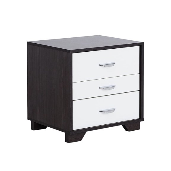 Two-tone finish and easy glide drawers | 3-drawer nightstand for bedroom convenience | Simplify your daily life in the bedroom