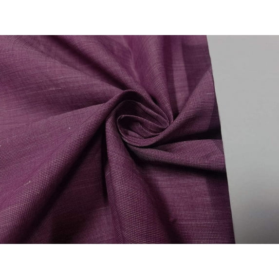Two tone linen fabric {iridescent} brinjal purple x white 54" white