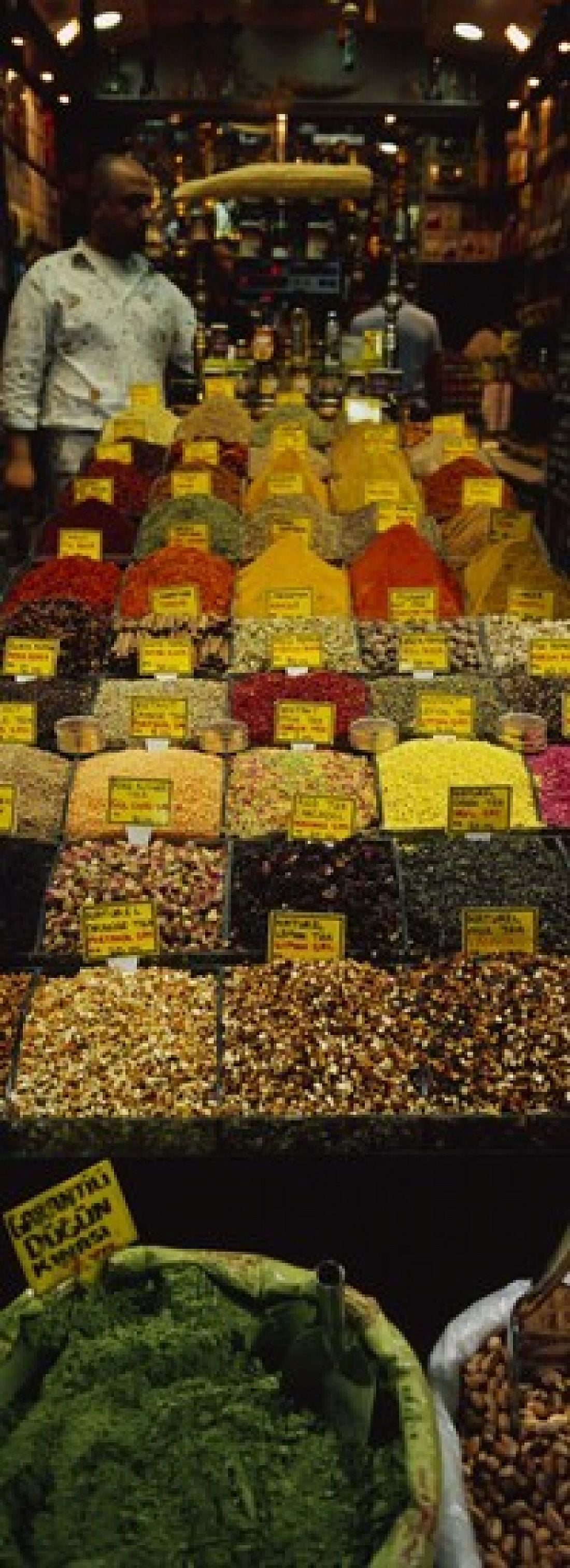 Two vendors standing in a spice store Istanbul Turkey Canvas Art - Panoramic Images (18 x 7)