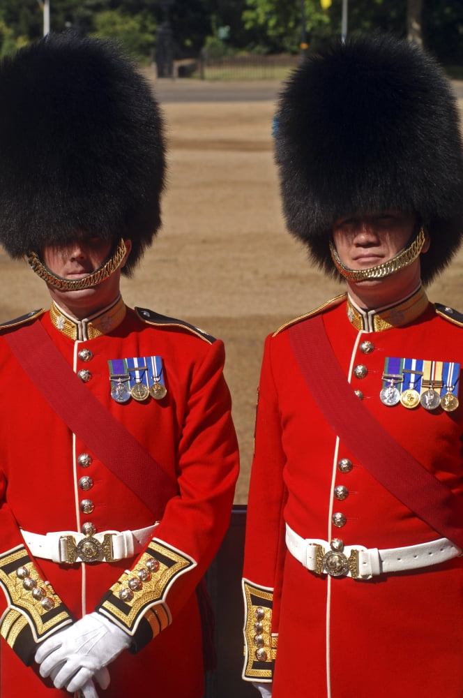 Two warrant officers of the Irish Guards Canvas Art - Andrew ChittockStocktrek Images (23 x 34)