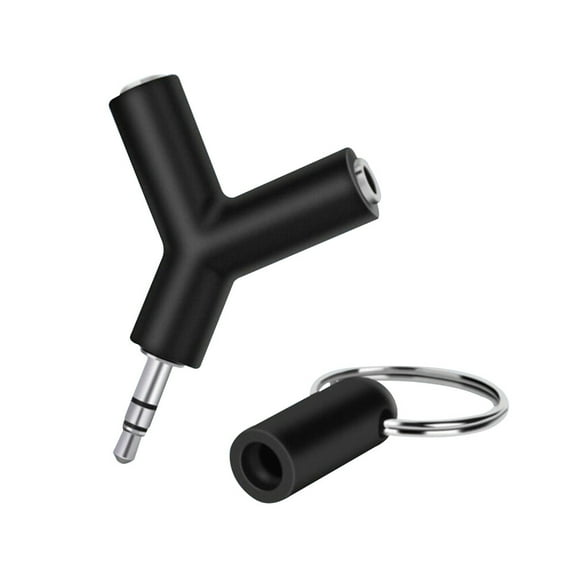 Two-way Headphones Splitter Mini Y Shape 3.5mm jack Double Jack Audio Headset Splitter Connector Adapter Keyring;Headphones Splitter Mini 3.5mm Double Jack Audio Headset Connector Adapter