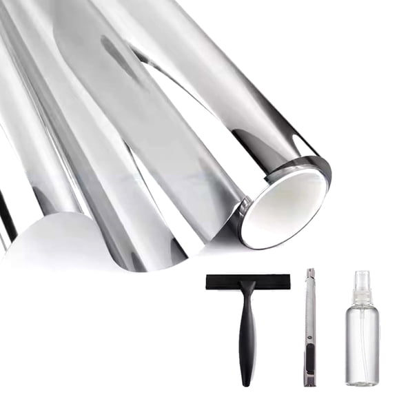 Two-way Mirror Film  Dual Reflective Window Tint Heat Reduction Uv Blocking Covering Anti-glare (35.4lnchx78.7inch)