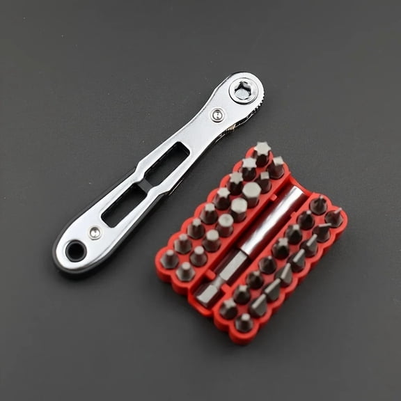 Two-way Multi-function Ratchet Screwdriver Set, Portable Screwdriver with Multiple Bits, Compact Driver for Tight Spaces