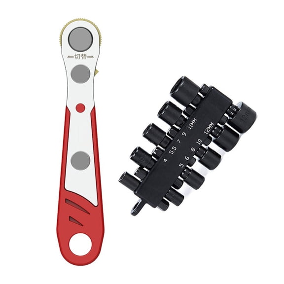 Two-way Multifunctional Right-angle Ratchet Screwdriver Set Flat-blade Screwdriver Head Set Accessories Durable