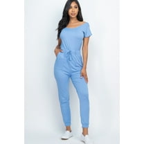 Two-way Shoulder Drawstring Jumpsuit