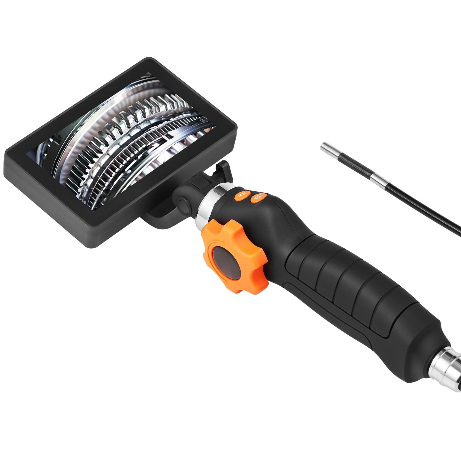 Two-way articulated monitoring head 0.25-inch lens 5-inch IPS screen 4.9 feet snake tube, automotive engine inspection