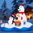 thumbnail image 1 of TwoBees 6FT Giant Christmas Inflatables Outdoor Decorations Polar Bear Fishing with Penguin Blow Up Cute Christmas Decor Built-in LED Xmas Yard Outside Indoor Party Lawn Garden Porch Holiday C108, 1 of 3