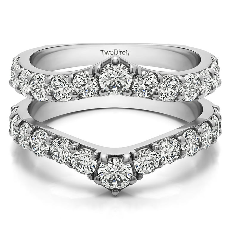 White sapphire ring guard sale