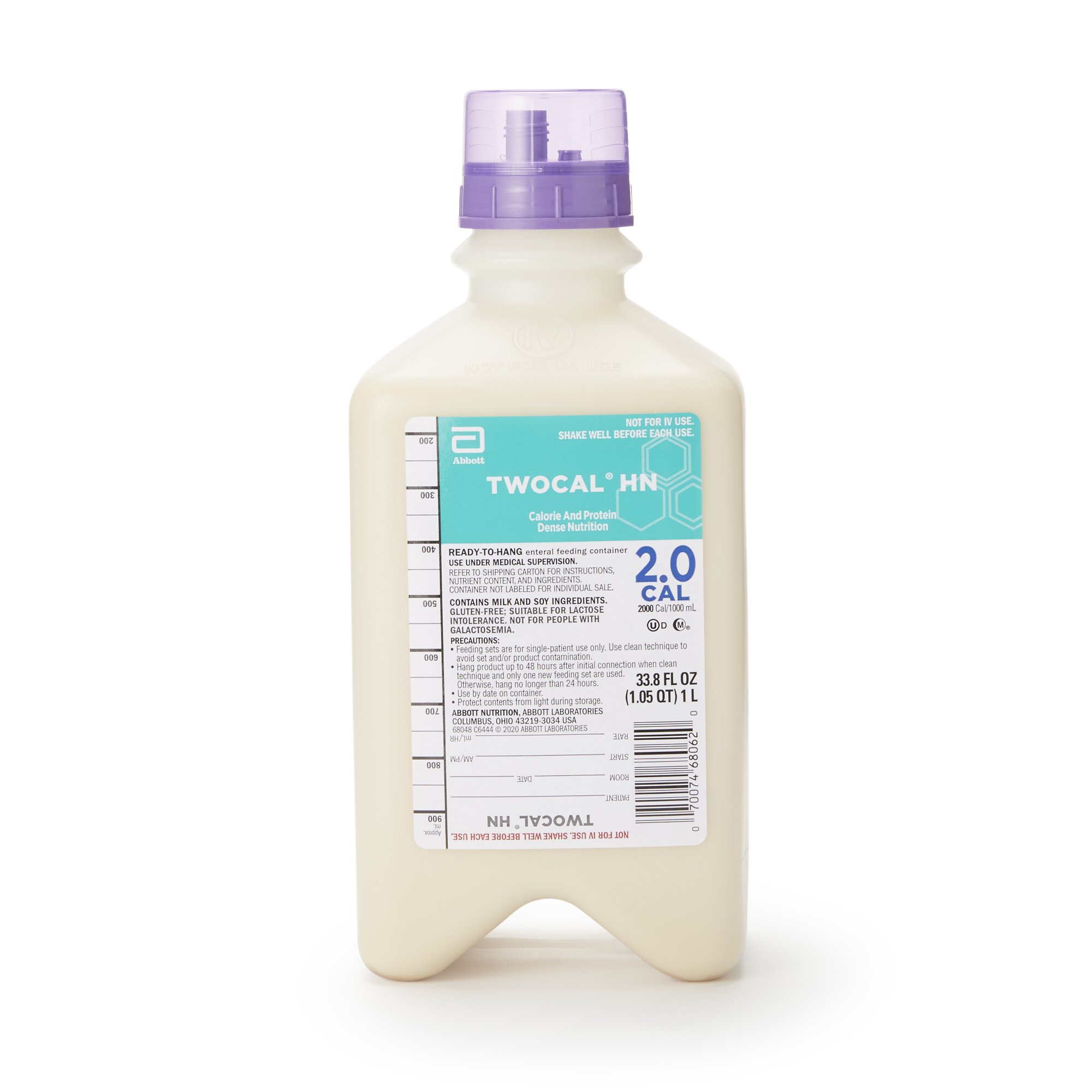 TwoCal® HN Tube Feeding Formula, 1 Liter Ready to Hang Bottle