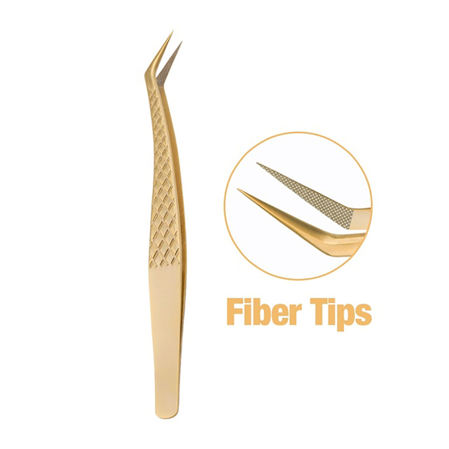 TwoLLL Fadvan Tweezers for Lashes Extension Fiber Tips Stainless Steel