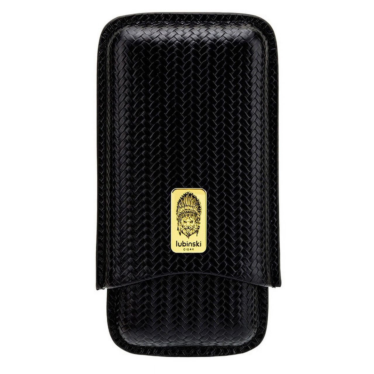 TwoLLL LUBINSKIPortable Crocodile Embossed Cigar Case Real Leather