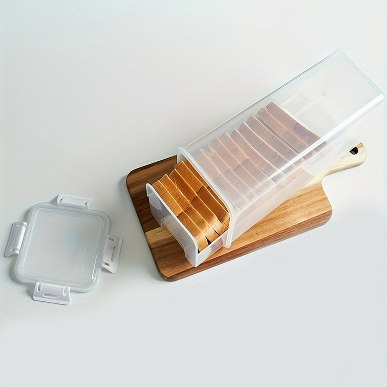 TwoLLL Set of 1 Slide-Out Kitchen Bread Box with Inner Tray
