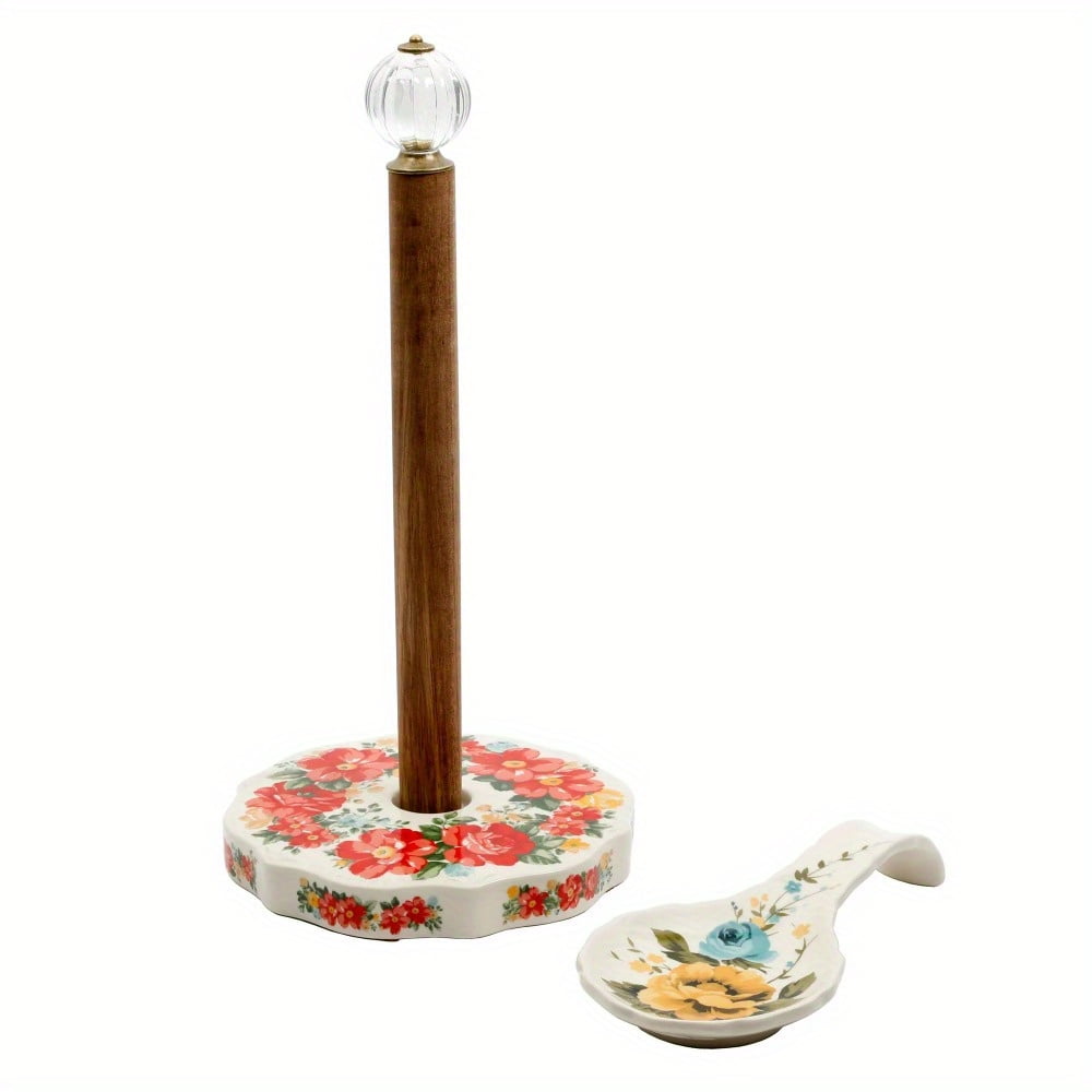 Floral paper towel holder new arrivals