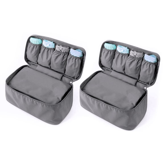 Twotrees Portable Multi-Functional Bra Organizer Case Travel Storage Bag Gray