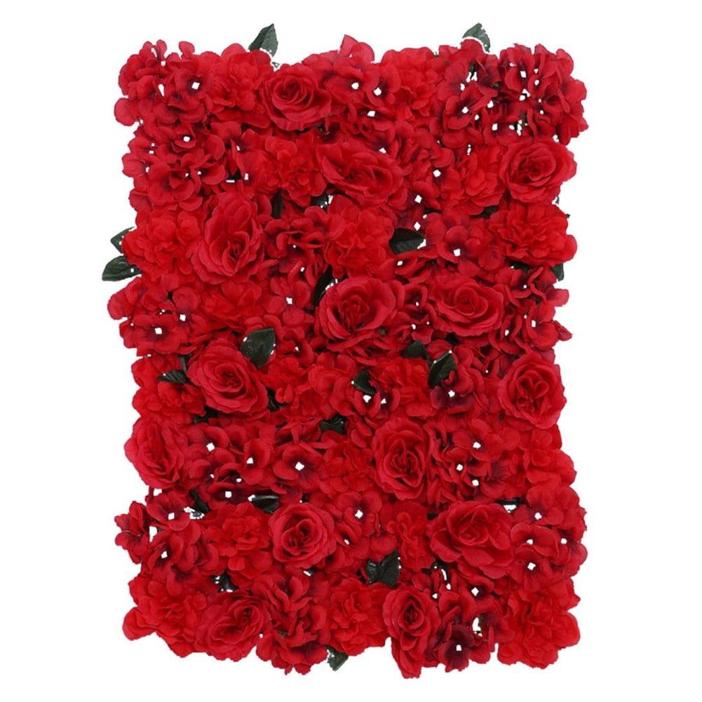 Twowood Artificial Rose Flower Wall Panel Wedding Party Floral Venue