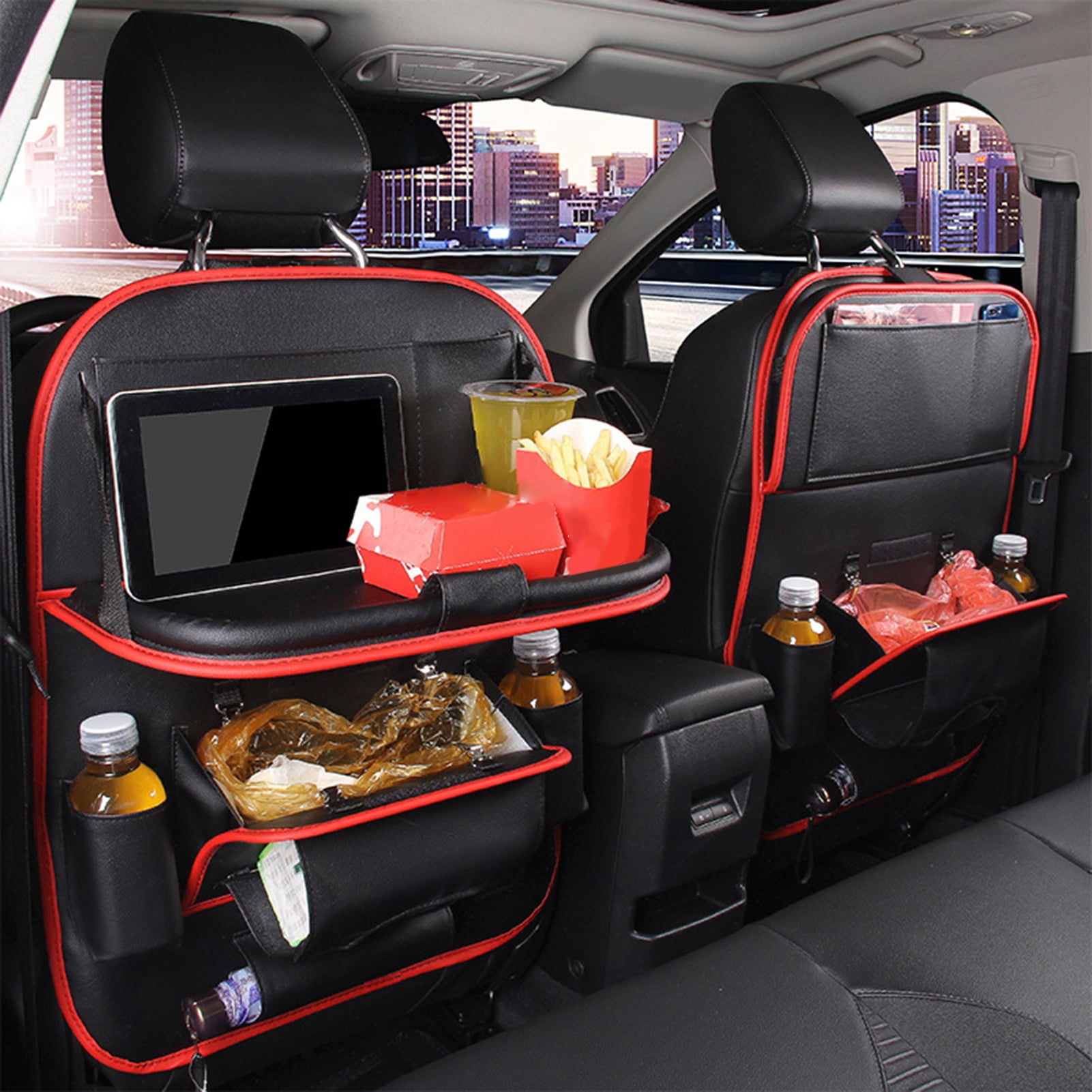 Leather car storage bag hotsell