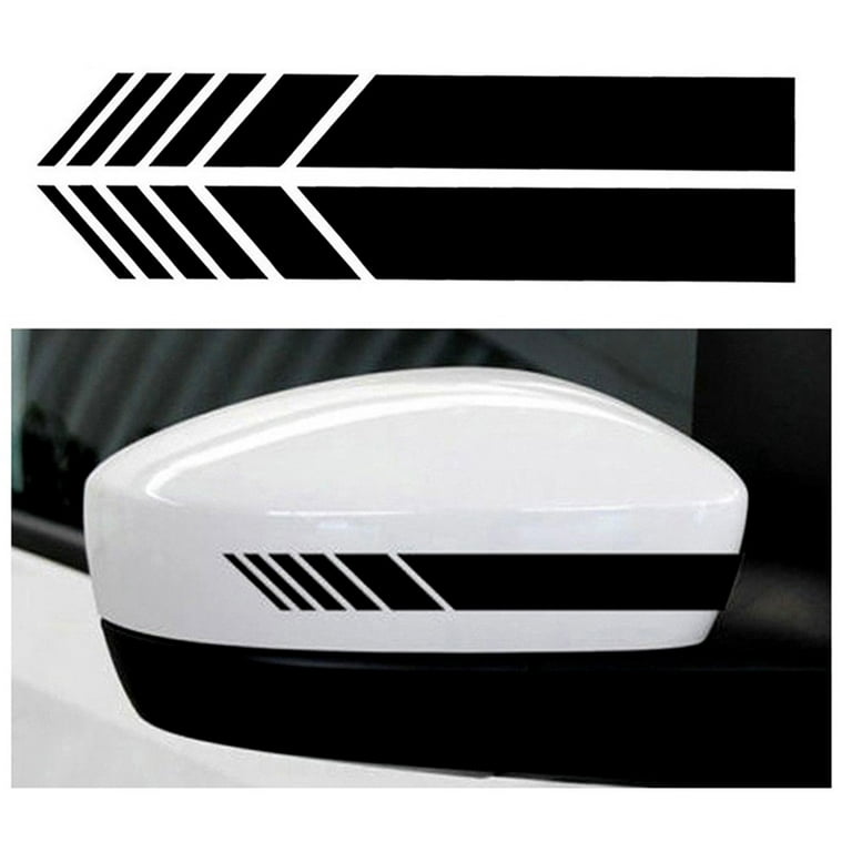 Twowood Rearview Mirror Strip Stickers Car Decor Reflective PET Decal for  Mercedes Benz 