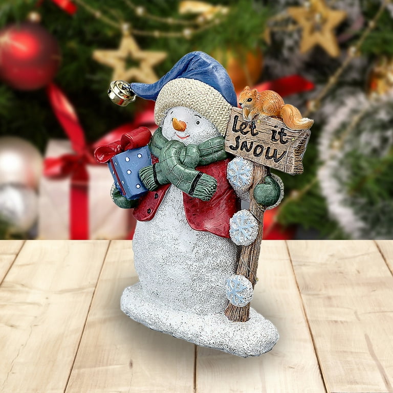 Mini Snowman Figurines Christmas Desktop Window Display Santa Claus Snowman  Doll Gift Mini Dollhouse And Craft Miniatures