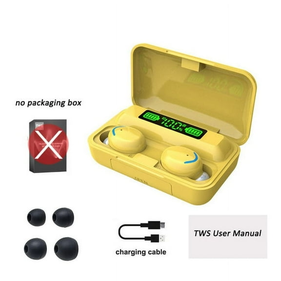 Tws Bluetooth 5.0 Earphones 2200mah Charging Box Wireless Headphone 9d Stereo Sports Waterproof Earbuds Headsets With Microphone - Earphones &amp; Headphones