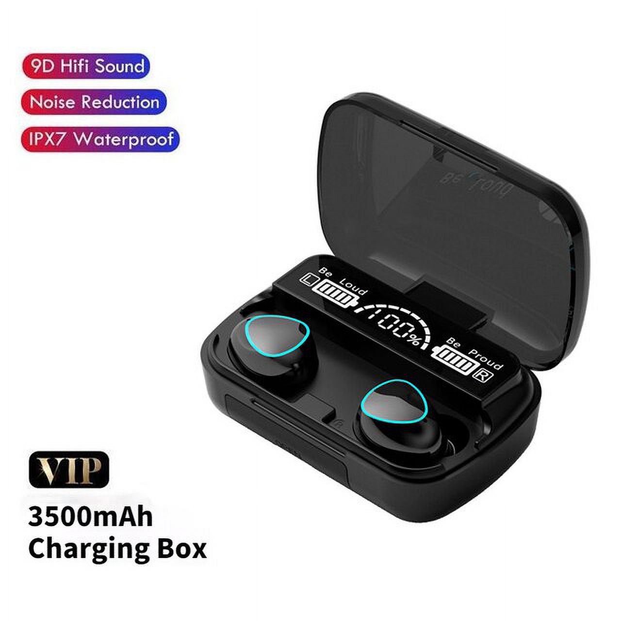 Tws Wireless Headphones Bluetooth Earphones Stereo Sport Headset Gaming Earbuds With Microphone 3500mah Charging Box Power Bank - Earphones &amp; Headphones