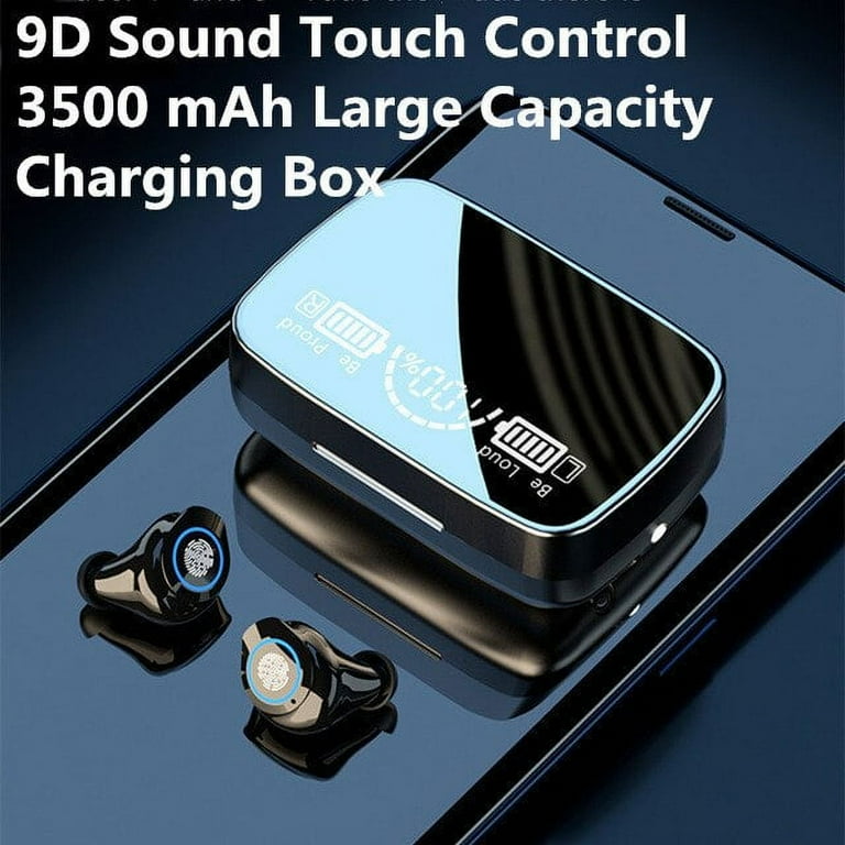 Tws Wireless Headphones Stereo Bluetooth compatible Earphones Sport Waterproof Headset 3500 Mah Charging Box M9 Earbuds With Mic Earphones